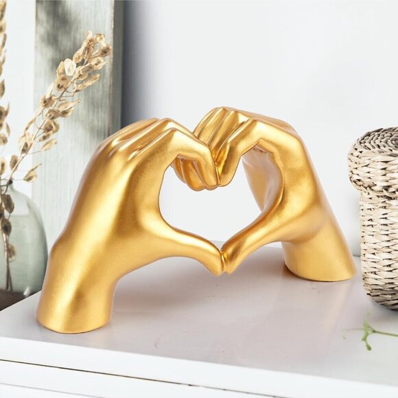 Gold Gesture Statue Decoration Home Decor Bedroom Bookshelf Coffee Table Statue - Picture 5 of 8